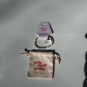 Little Words Project Beaded Women Bracelet F*CK CANCER White Size LXL